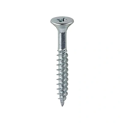 Image of TIMCO Twin Threaded Woodscrews PZ Double Countersunk 10 x 1 1/2 Zinc Plated Box of 200
