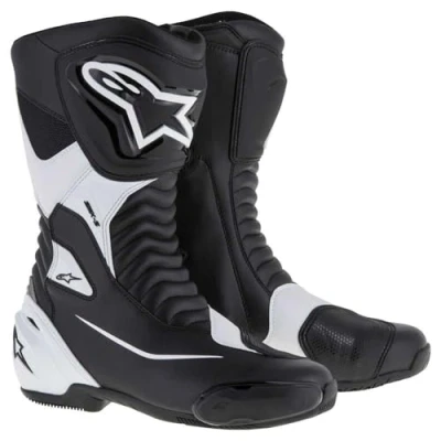Image of Alpinestars Men&#039;s 2223517 12 45 Motorcycle Boots, Black White, 9.5 UK