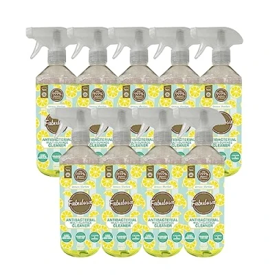 Image of Fabulosa Antibacterial Disinfectant Spray, All Purpose Multi Surface Cleaner, 500ml, 9 pack, Lemon Sherbet
