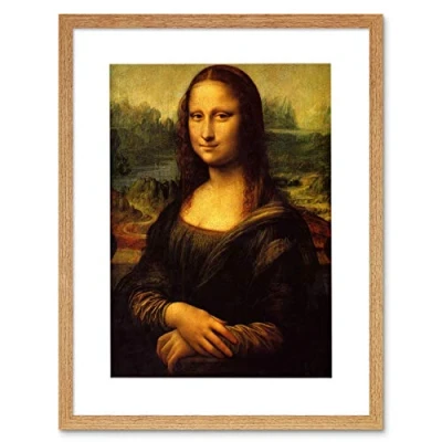 Image of Wee Blue Coo Leonardo Da Vinci Mona Lisa Painting Framed Print Picture F12X479
