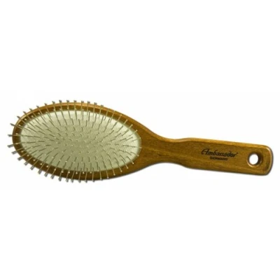 Image of Fuchs Ambassador Wood Oval Hairbrush w/Steel Pins 1 Unit