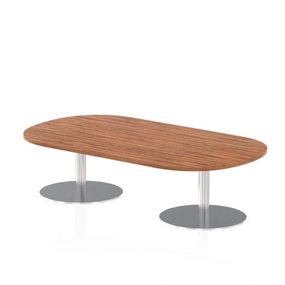 Image of Italia 1800mm Poseur Boardroom Table Walnut Top 475mm High Leg