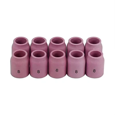 Image of RIVERWELD TIG Gas Lens Alumina Nozzle Ceramic Cup 53N61S (#8 D12.5 x 25.5mm) Fit PTA DB SR WP 9 17 18 20 25 26 Welding Torch 10pk