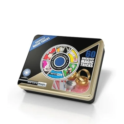 Image of Marvin&#039;s Magic 60 Greatest Tricks Box Of Magician Supplies Include Mystical Cards, Dynamic Coins + More