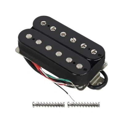 Image of FLEOR Electric Guitar Pickup Double Coil Humbucker Pickups 50mm Ceramic Neck Black