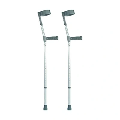 Image of NRS Healthcare Double Adjustable Crutches Plastic Handle Long
