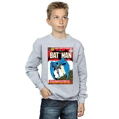 Image of DC Comics Boys Running Batman Cover Sweatshirt Sport Grey 3 4 Years