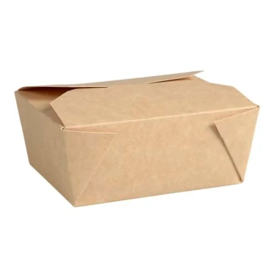 Image of Gastro Line ABENA Disposable Kraft boxes takeaway 50 Pack 11cm x 9cm 5cm Food Packaging For Hot And Cold Food. Cake slice boxes, burger box, cardboard lunch