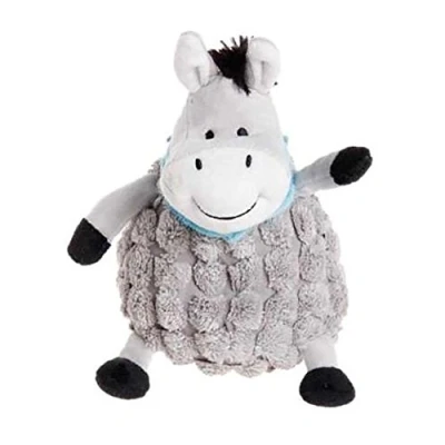 Image of Petface Farmyard Buddies Dumpy Donkey Plush Dog Toy, Grey