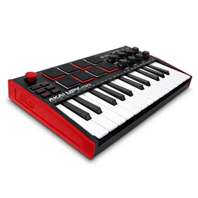 Image of AKAI Professional MPK Mini MK3 25 Key USB MIDI Keyboard Controller with 8 Backlit Drum Pads, Knobs and Music Production Software Included