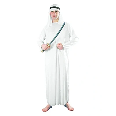 Image of Bristol Novelty AC454 Arab Sheik Costume set For Men White, 44 Inch