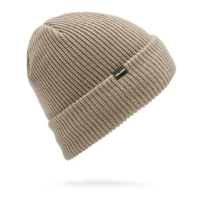Image of Volcom Men&#039;s Sweep Roll Over Skullfit Lined Beanie, Chestnut Brown S5, One size