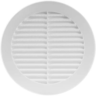 Image of Vent Systems 150 mm / 5.90&#039;&#039; Inch White Air Cover Round Vents Ventilation Grille Integrated Insect Screen HVAC for Bathroom, Home Office, Kitchen