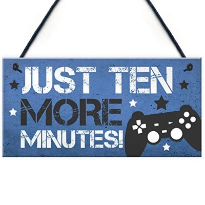 Image of RED OCEAN Blue Gaming Sign For Door Boys Bedroom Wall Decor Gamer Gift Son Dad Uncle