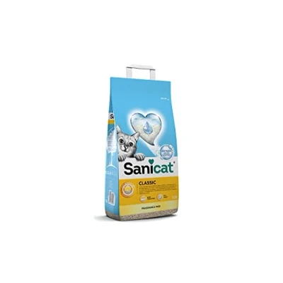 Image of Sanicat Classic Fragrance Free cat litter Fast absorption product for Your pet’s hygiene No dust Keep Home Clean 10L capacity
