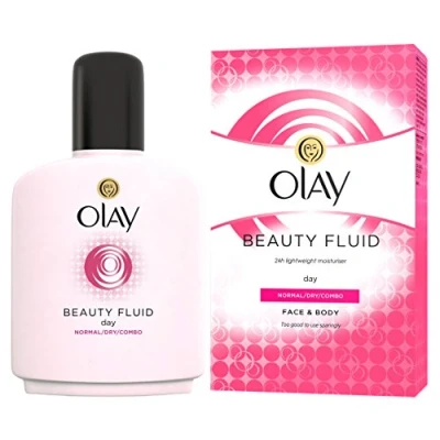 Image of Olay Beauty Fluid Face and Body Moisturiser, Orange, 100 ml