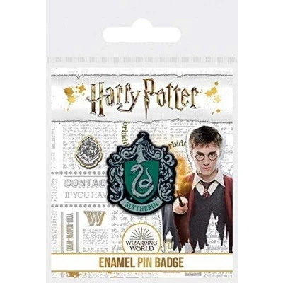 Image of HARRY POTTER Slytherin Badge, Collectable Metal Enamel Pin Official Merchandise