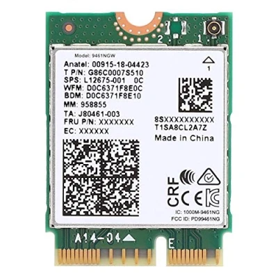 Image of ASHATA Wifi Network Card,Wireless Card for Intel 9461NGW M.2 Interface 433Mbps Support Bluetooth 5.0,Wlan Module 2.4G / 5G Laptop