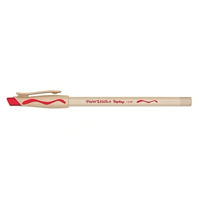 Image of Paper Mate Pack of 3 Erasable Replay Ballpoint Pens Medium Tip Red