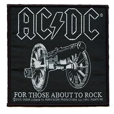 Image of AC/DC Back in Black 10cm x Woven Patch