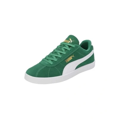 Image of Puma Unisex Club II Sneaker, Archive Green White Gold, 1 UK