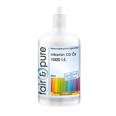 Image of Fair &amp; Pure® Vitamin D3 Drops 1000 I.U. cholecalciferol 50ml (1.75 fl.oz.) D Oil