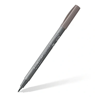 Image of STAEDTLER 371 84 Pigment Arts Brush Pen Warm Grey Medium (Box of 10)