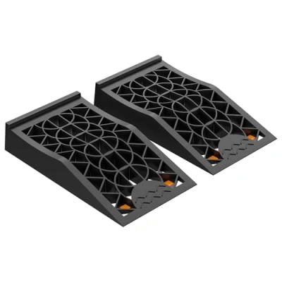 Image of Wiltec Extra flat Ramps, Max. Load 3 t, Set of 2 pieces, Heavy duty Car Ramp made Plastic