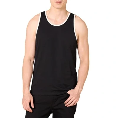 Image of Amazon Essentials Men&#039;s Slim Fit Vest, Black/White, XL