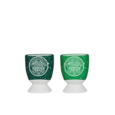 Image of FOCO SPL Scotish Premier League Football Celtic FC Fan Paint Splatter Egg Cup Holders