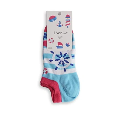 Image of Livoni Sailor Low Socks 35 38, Multi Coloured, S