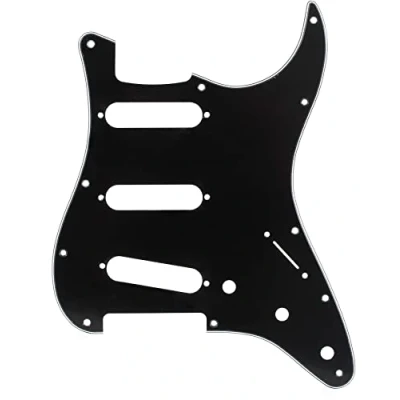 Image of Fender® 11 Hole MODERN STYLE STRATOCASTER® S/S/S Pickguard for Strat® 3 Ply Black