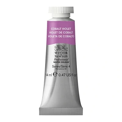 Image of Winsor &amp; Newton Professional Watercolour Paint, Artist Quality, Finest Pigments, Cobalt Violet, 14 ml Tube