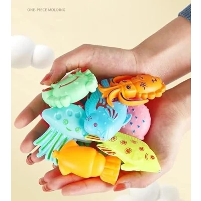 Image of Magnetic Fishing Toys, 16 Pcs Kids Game Set with Rod Pool and Net, Outdoor Plastic Floating Fish Bathtime Toy for 3 4 5 6 Year Old
