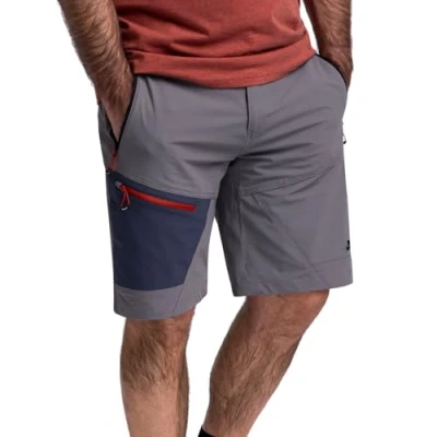 Image of Trespass Mens Cargo Shorts with Zip Pockets and Adjustable Waistband Daars Storm Grey