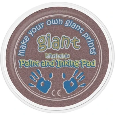 Image of Giant Paint &amp; Inking Pad Ideal for Childrens Hand Foot Prints with Animal Shaped Painting Sponge (Brown)