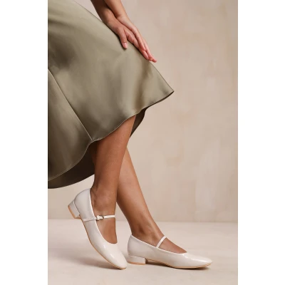 Image of Women Girls Low Block Heel Shoes Mary Jane Pumps Ladies Kids Formal Office School Smart Shoe Ankle Strap Closed Toe Wide Fit Fitting