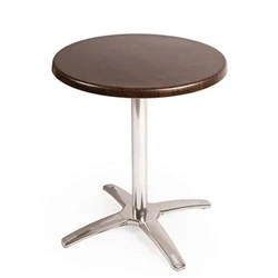 Image of Special Offer Bolero Round Dark Brown Table Top and Base Combo