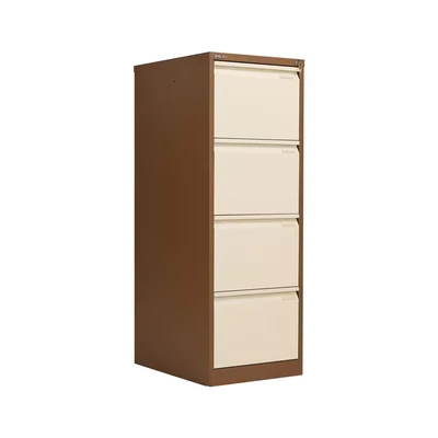Image of Bisley 4 Drawer Filing Cabinet Lockable 470X622X1321mm Coffee/Cream BS4EC/C