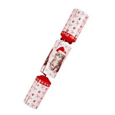 Image of Christmas Time Meowy Cat Cracker with Gifts 14 Inch
