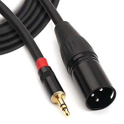 Image of NANYI 3.5mm (1/8 Inch) TRS Stereo Male to XLR Interconnect audio microphone Cable, Suitable for ipod, Mobile phone, active speakers, stage, DJ, studio console, 1.5M (5FT)