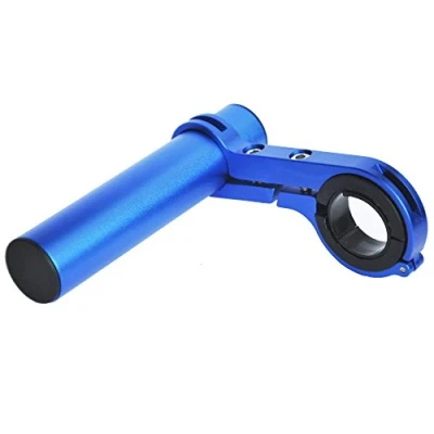 Image of UPANBIKE Bike Handlebar Extender Aluminum Alloy Bracket Extension for Bicycle Speedometer Mount Headlight Flashlight Lamp Holder (Blue 10cm Single clamp)