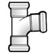 Image of FLOPLAST 50mm Grey Pushfit Waste Pipe Tee