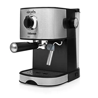 Image of Tristar Espresso Coffee Machine 15 Bar Pressure Milk Frother Removeable Water Tank BPA Free Black 1.2L CM 2275BS