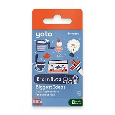 Image of Yoto BrainBots: Biggest Ideas 7 Audio Cards for Use with Player &amp; Mini All in 1 Player, Educational Screen Free Listening Fun Stories Learning Interactive Quizzes, Ages 6+