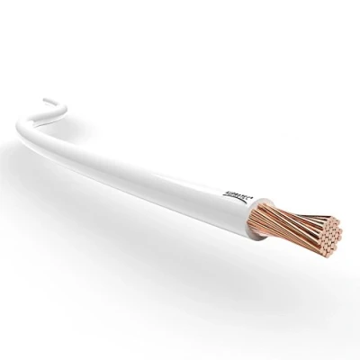Image of AUPROTEC Automotive Wire 1.00 mm² Thin Wall Cable length 5m or 10m choice: (5m metre (AWG 18) copper wire, white)