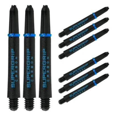 Image of Harrows Darts 3 x Sets of Supergrip Carbon Dart Stems 9 Shafts in Total Medium, Midi &amp; Short (Aqua, Midi)
