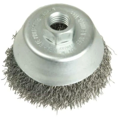 Image of Lessmann Cup Brush 80mm M14, 0.35 Steel Wire