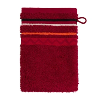 Image of Möve wash mitt, Cotton, Ruby, 20 x 15 cm
