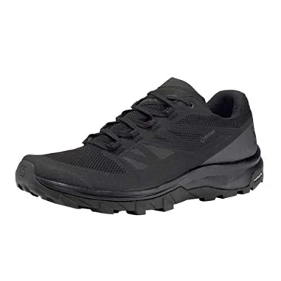 Image of Salomon Outline GTX Hiking Waterproof Shoes For Men, Black (Black/Phantom/Magnet), 7